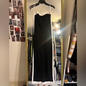 Strapless black dress, lulus